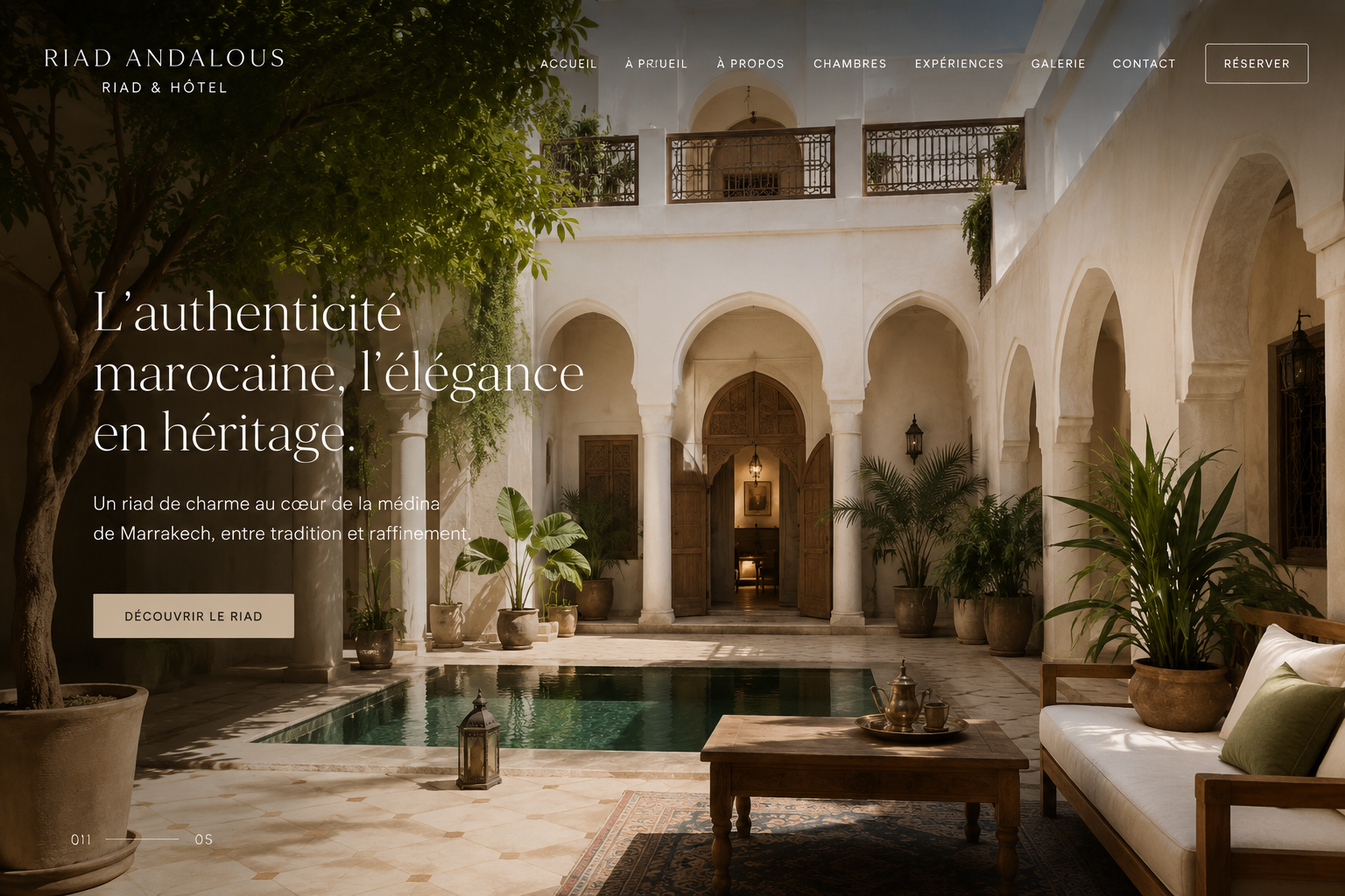 Aperçu site Riad — Dar Fes