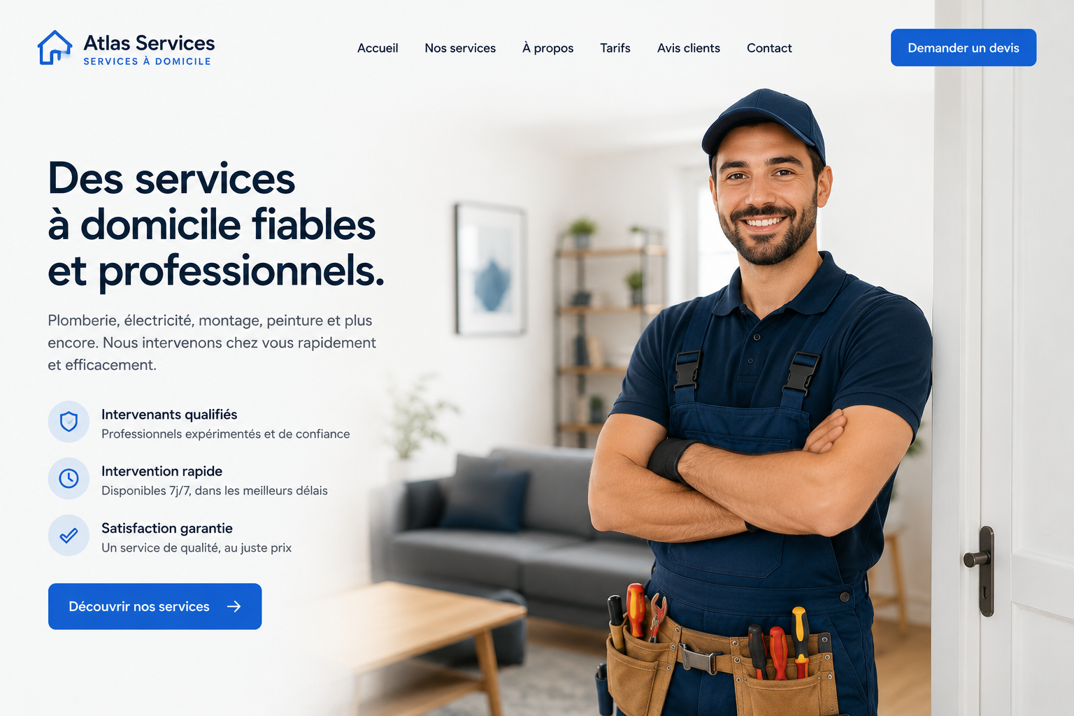 Aperçu site Services à domicile — Atlas Services